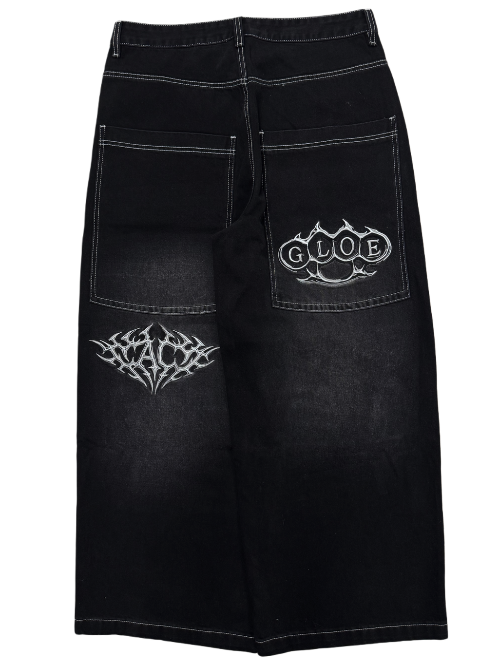 AC X GLOE BLACK WIDE LEG JEANS V3