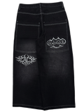 AC X GLOE BLACK WIDE LEG JEANS V3