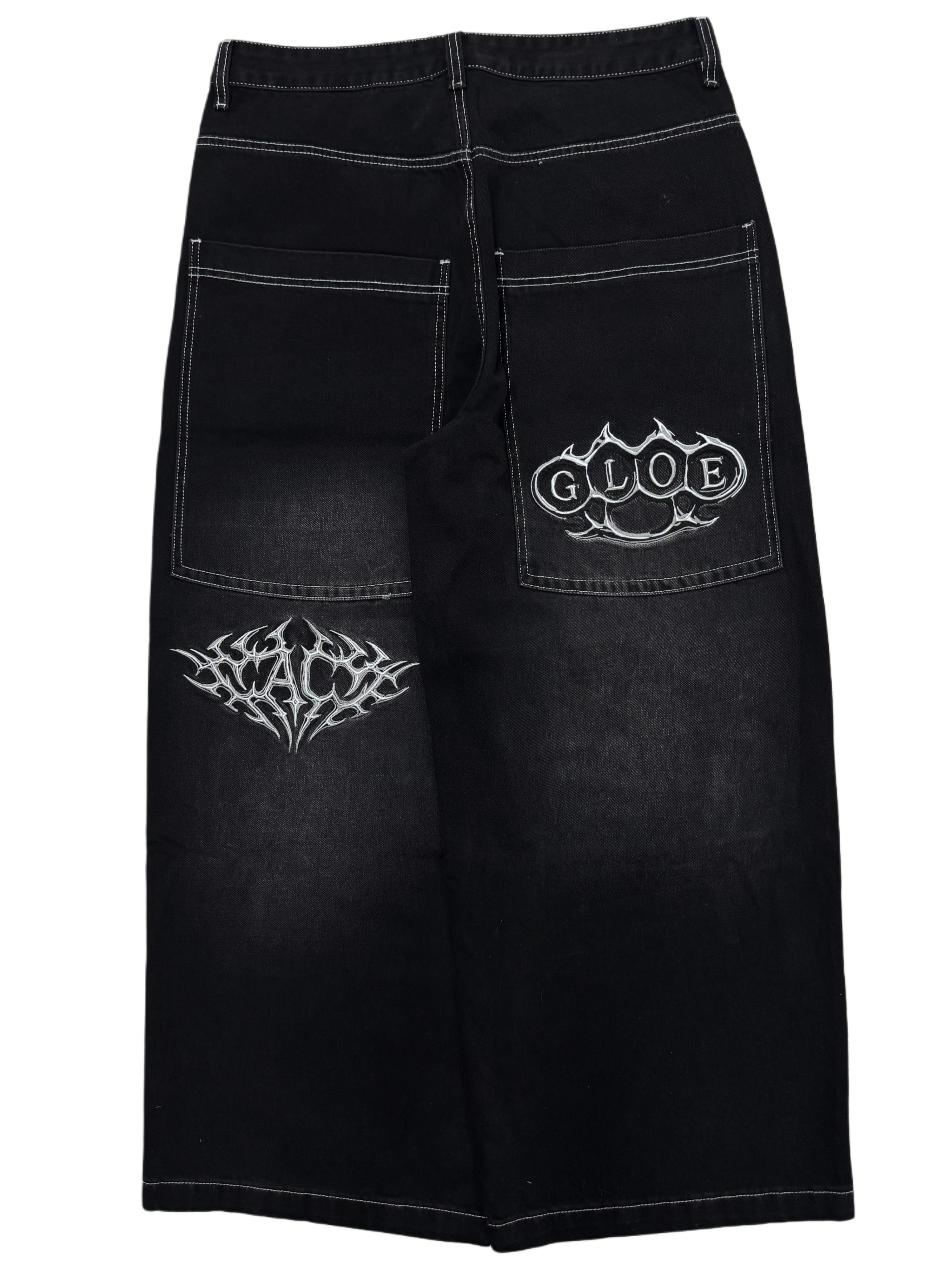 AC X GLOE BLACK WIDE LEG JEANS V3