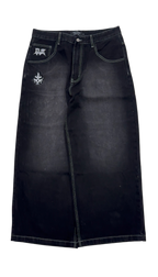 AC X GLOE BLACK WIDE LEG JEANS V3