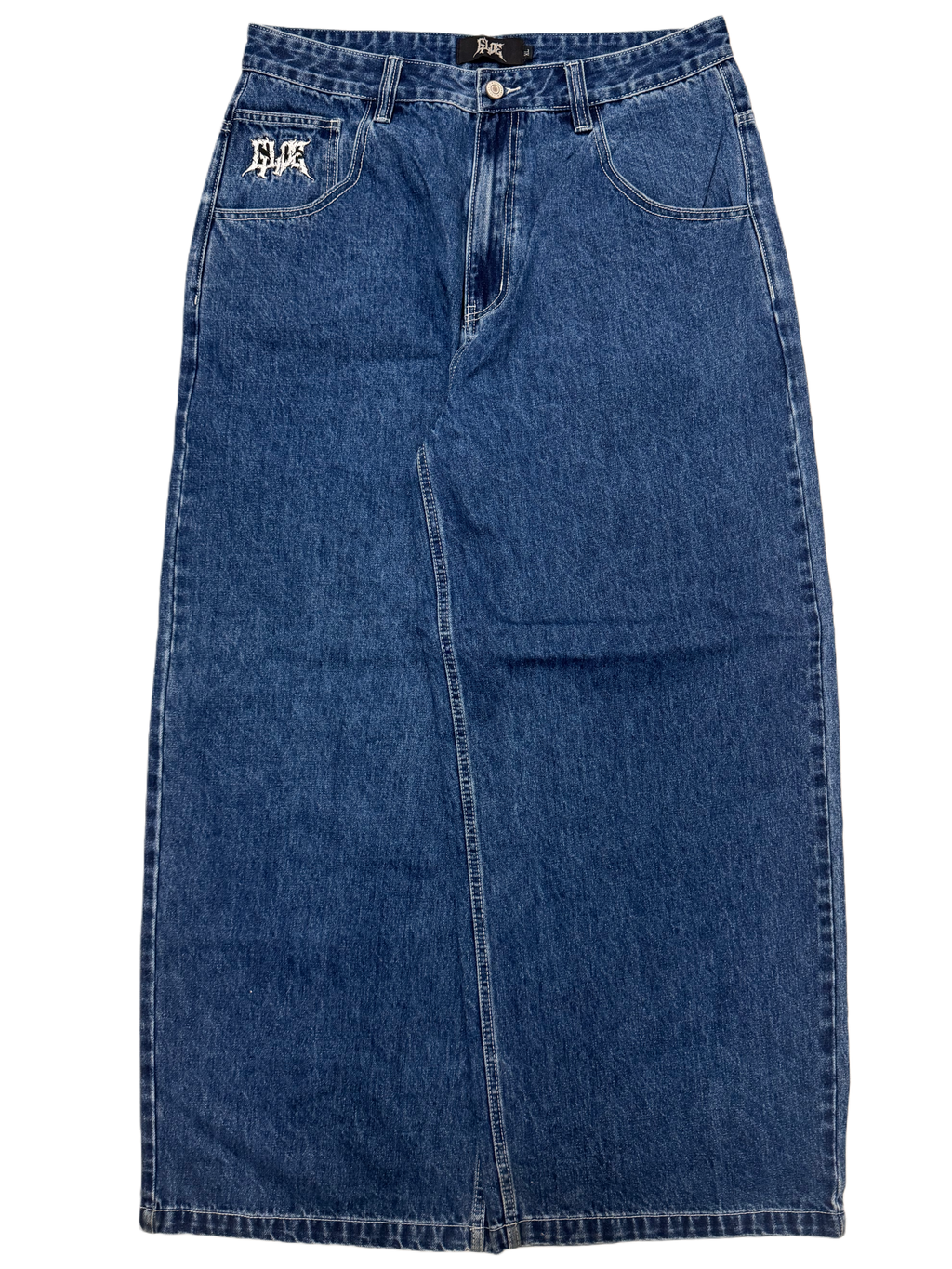 Blue Wide Leg GLOE Tank Jeans