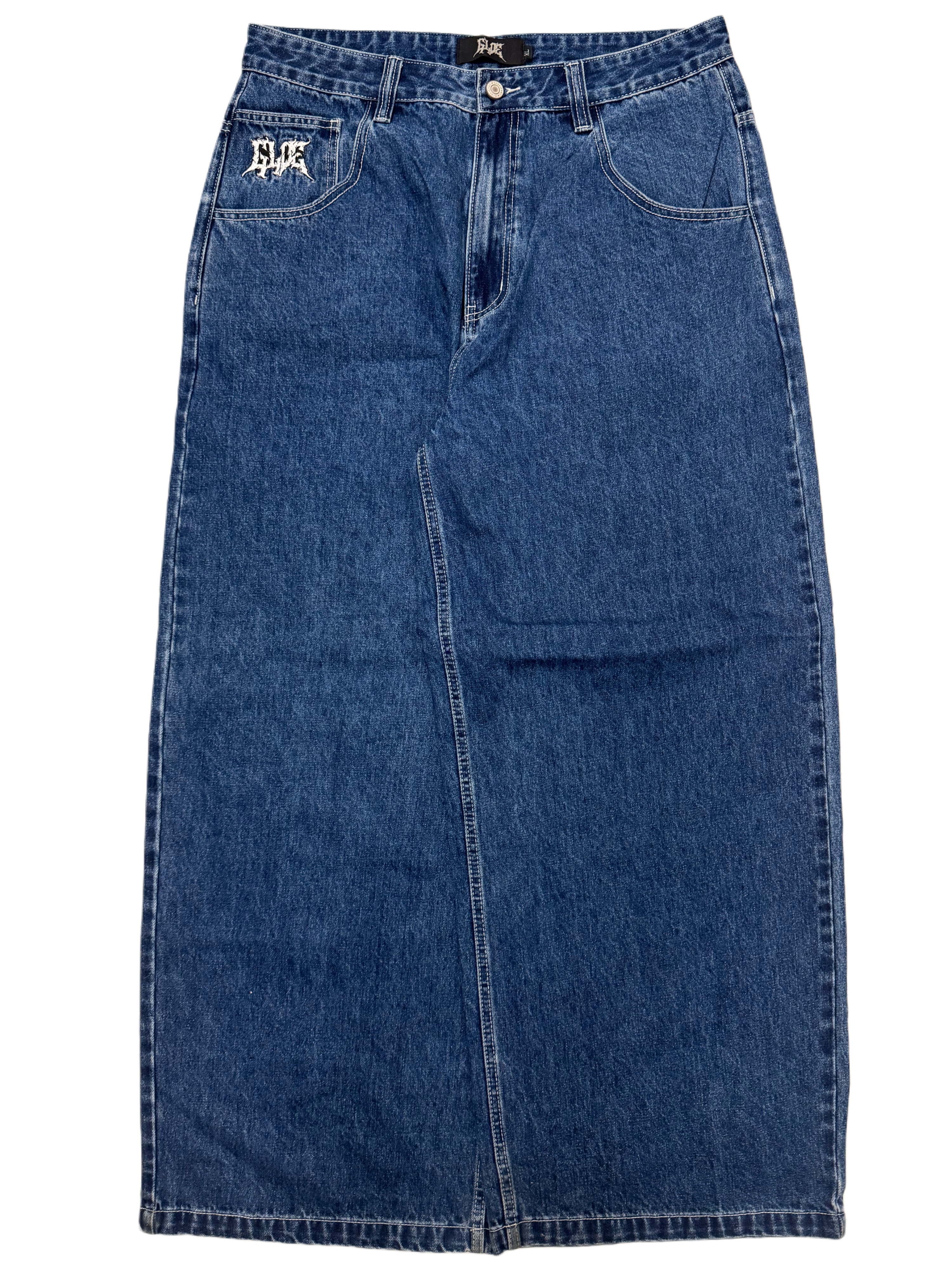 Blue Wide Leg GLOE Tank Jeans