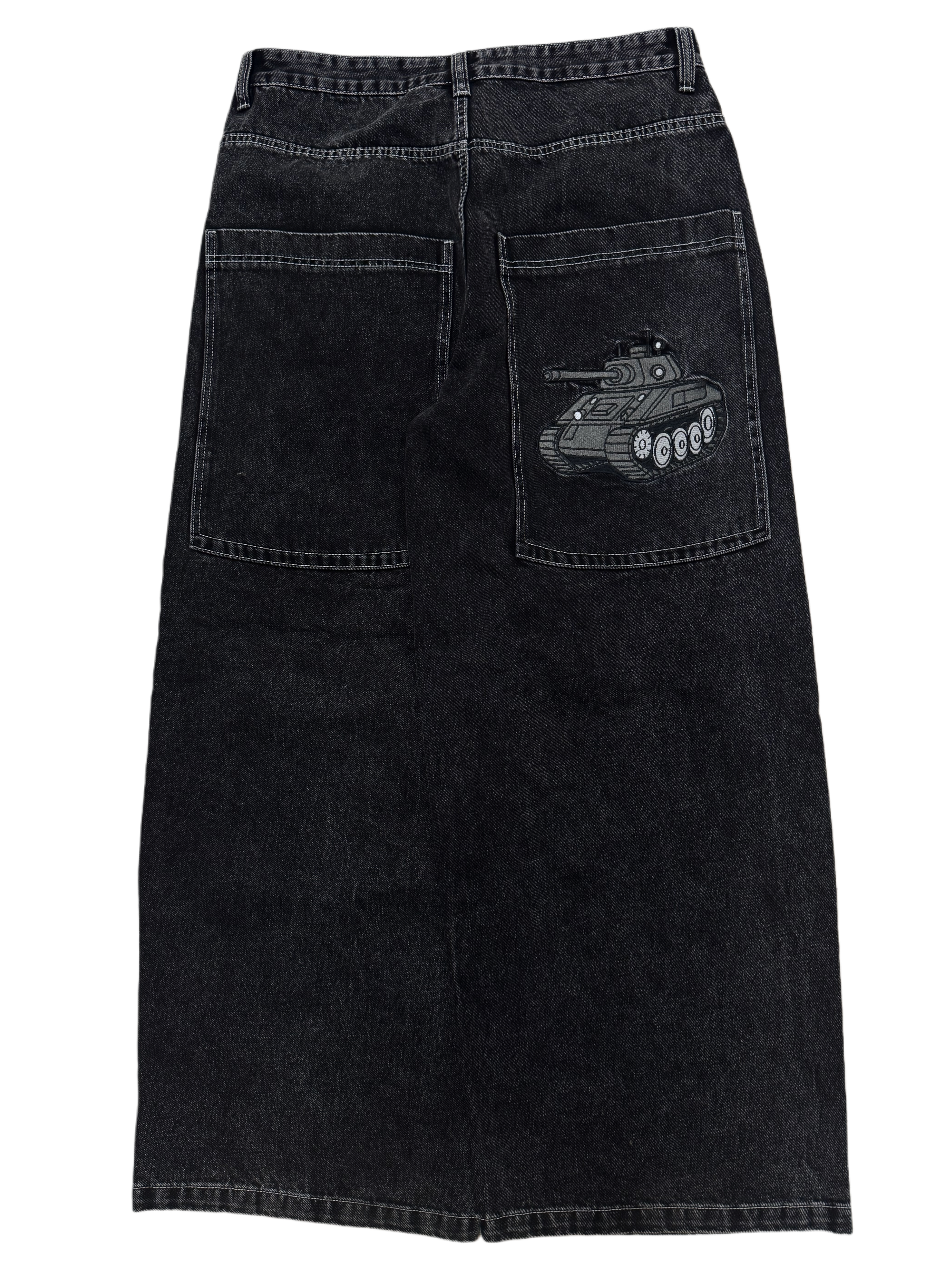 Black Wide Leg GLOE Tank Jeans