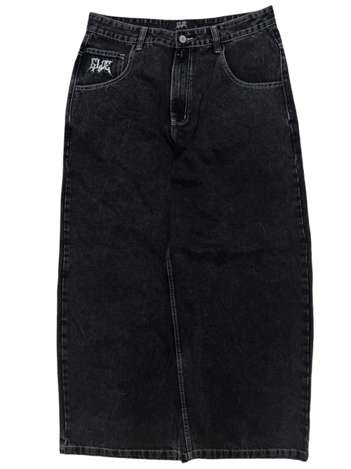 Black Wide Leg GLOE Tank Jeans