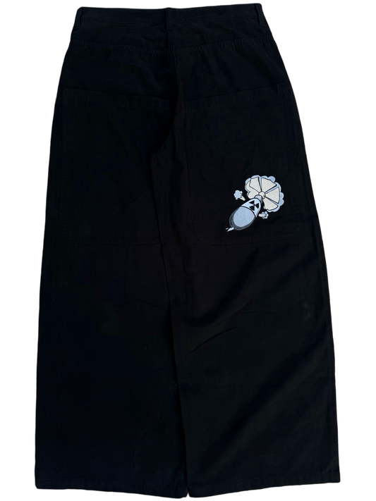 Black Twill Wideleg GLOE Nuke Jeans