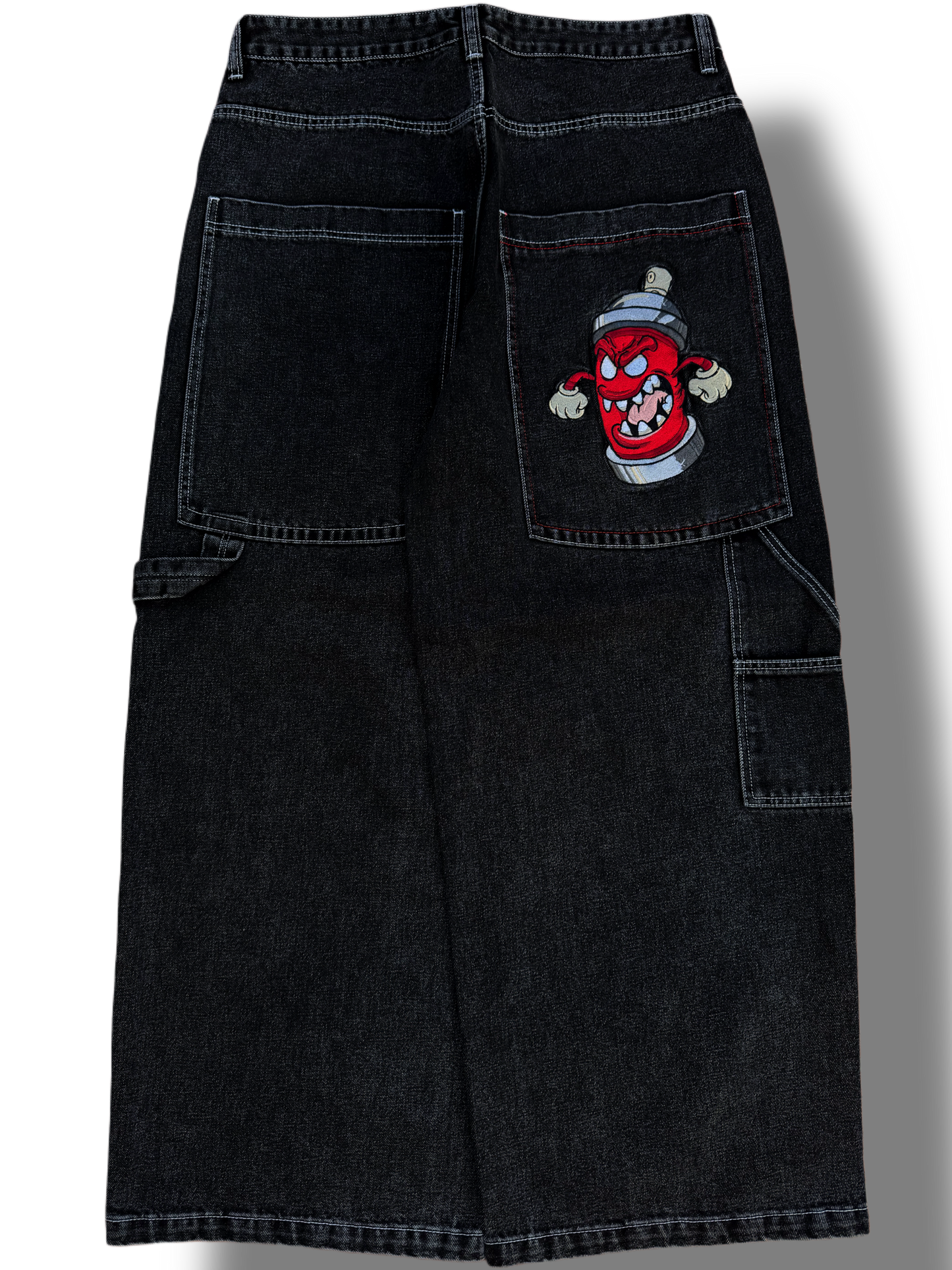 Black Wideleg GLOE Spray Can Jeans