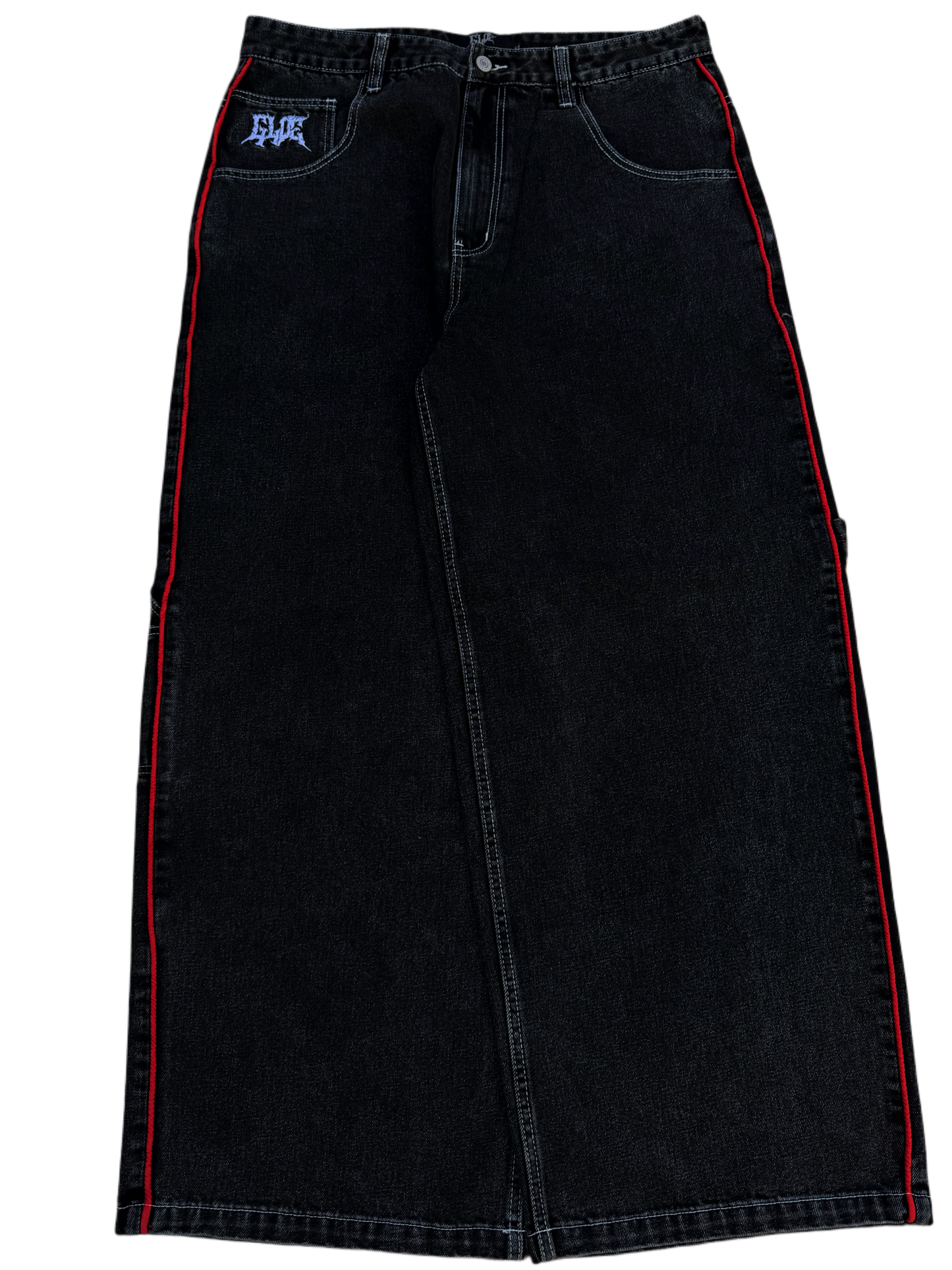 Black Wideleg GLOE Spray Can Jeans