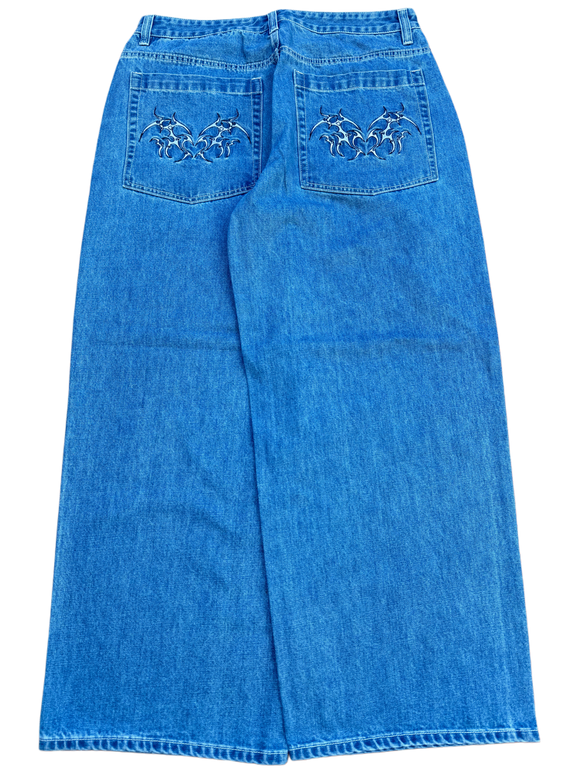 Blue Tribal Heart GLOE Jeans