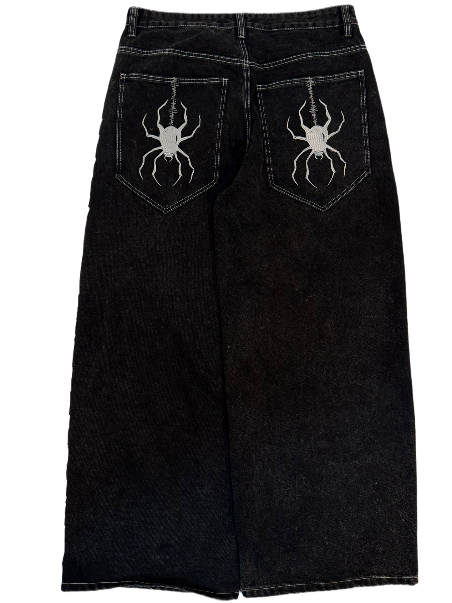 Black Wideleg GLOE Spider Jeans