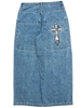 Blue Wide Leg GLOE Snake Cross Jeans