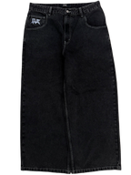 Black Wide Leg GLOE Spell Out Jeans