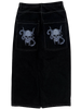 Black Wide Leg GLOE Skull Jeans