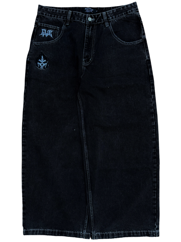 AC X GLOE BLACK WIDE LEG JEANS V2