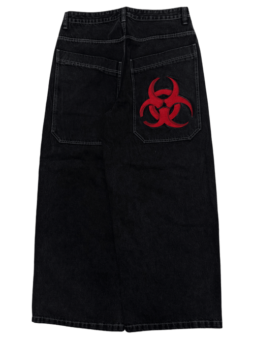 Black Wide Leg GLOE Hazard Jeans V2 - Gloe Product, Inc.