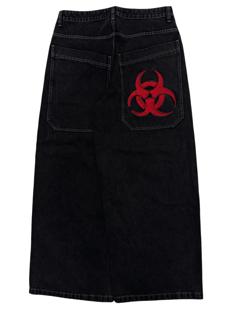 Black Wide Leg GLOE Hazard Jeans V2 - Gloe Product, Inc.