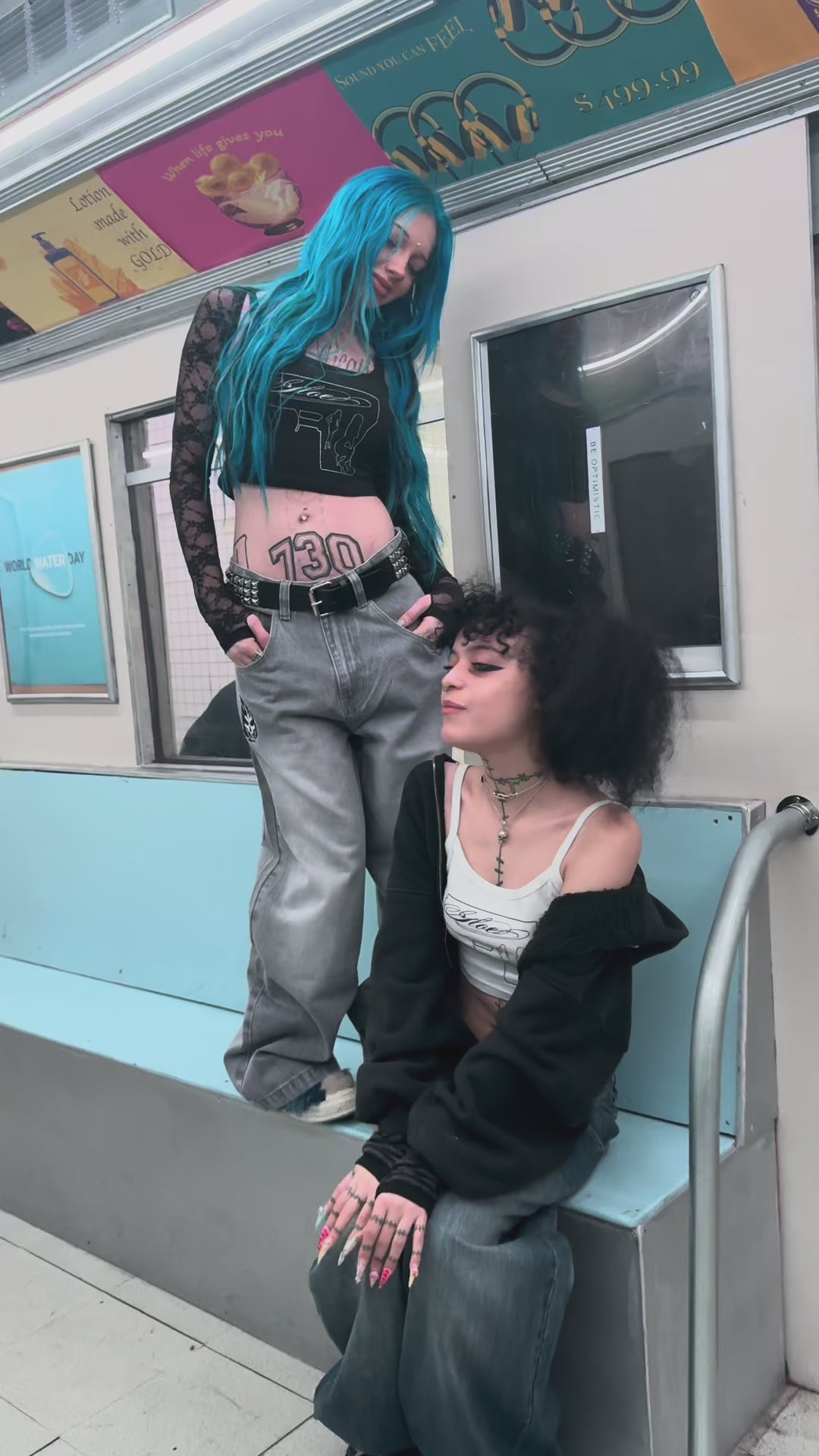 Black Cursive Crop Subway